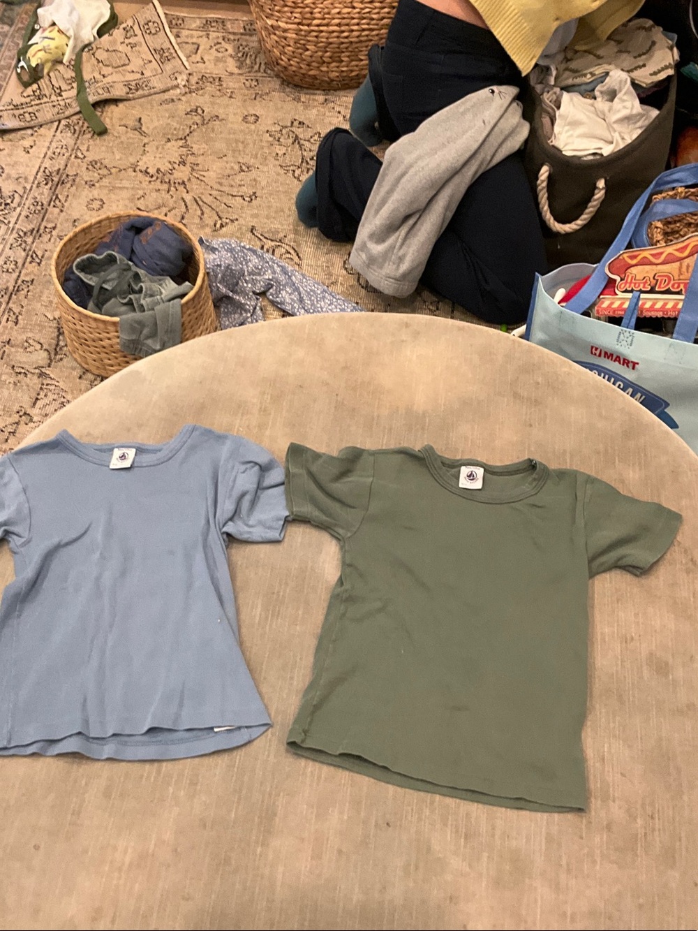 Kids Basic Short-Sleeve Tee - Blue & Olive